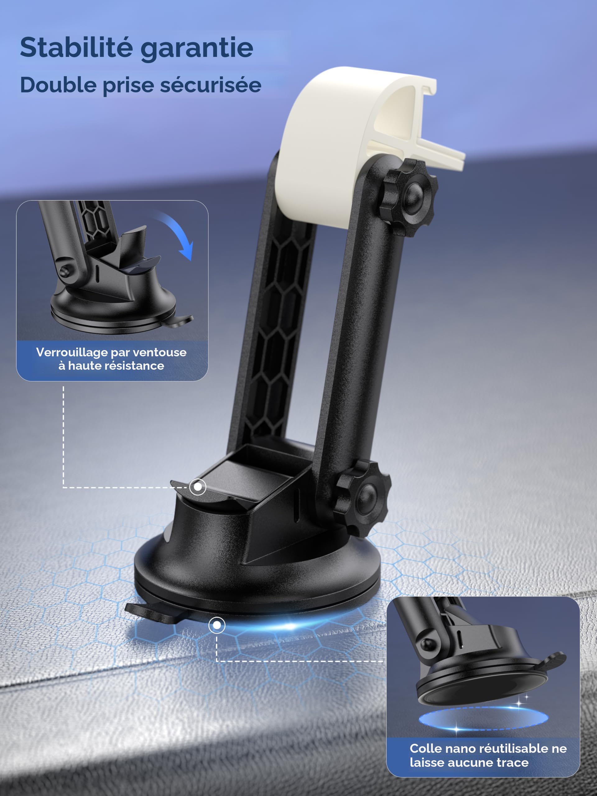 UISKOOPW Starlink Mini Support De Voiture à Ventouse Pour Tableau