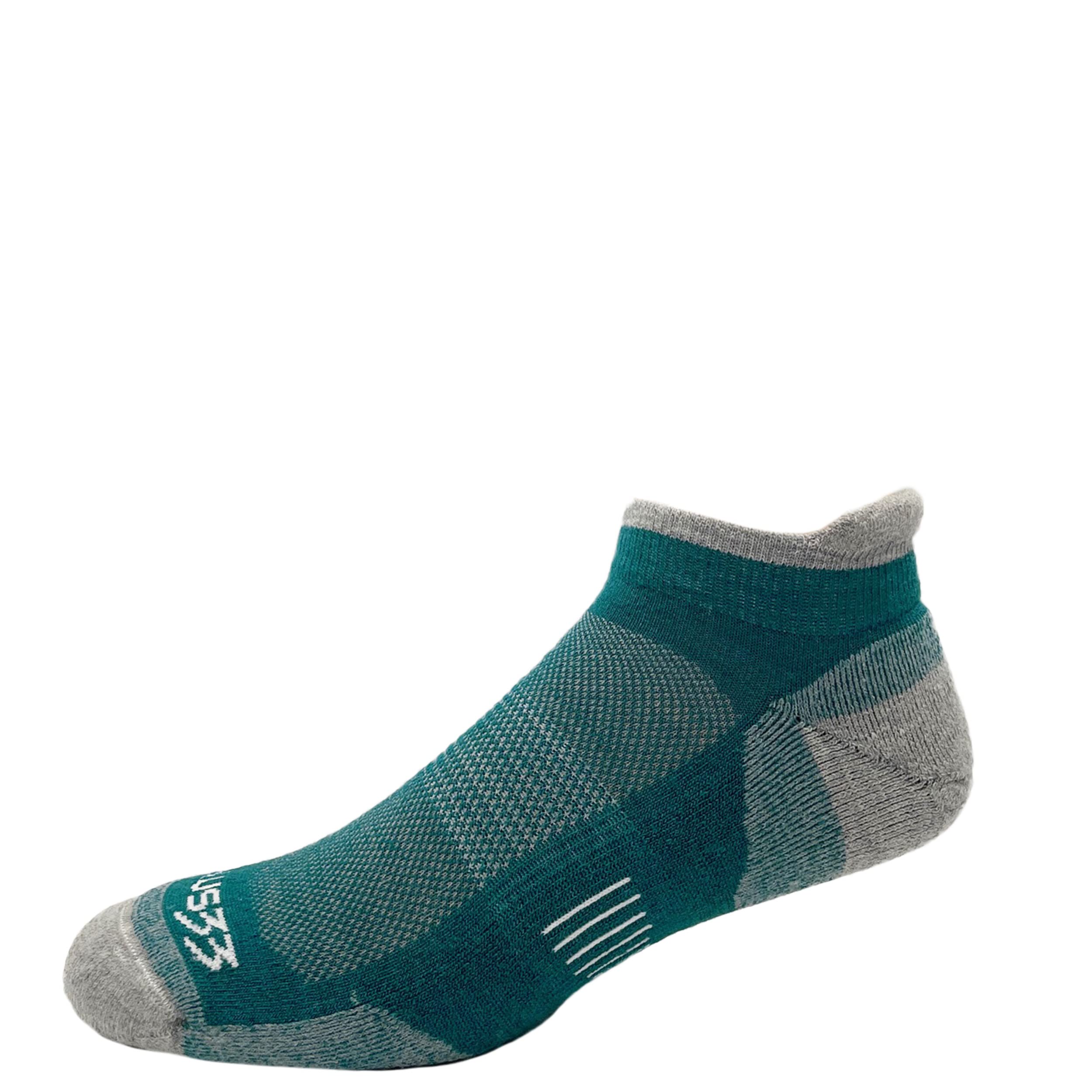 USA Made - Micro Cushion No Show Tab Socks - Running Socks - Merino Wool - Mountain Heritage