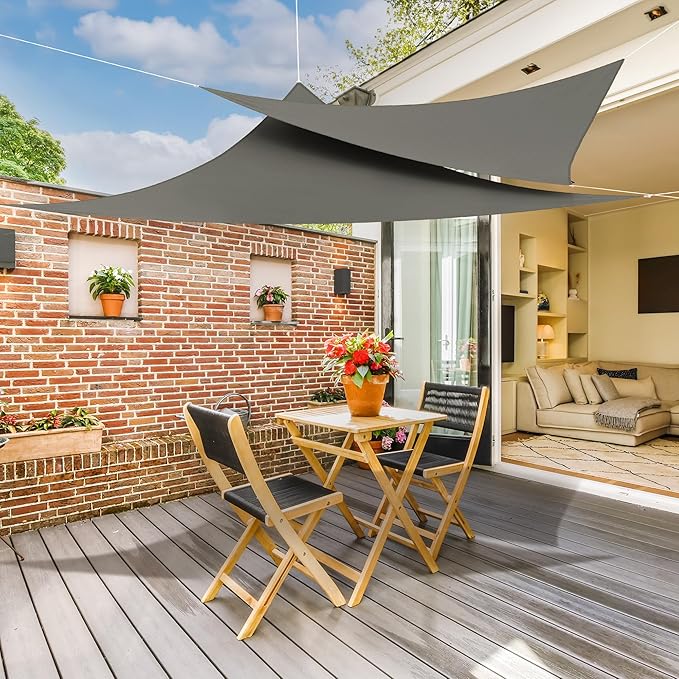 Jarolift Sonnensegel Dreieckig 360cm - Grün Wasserabweisend