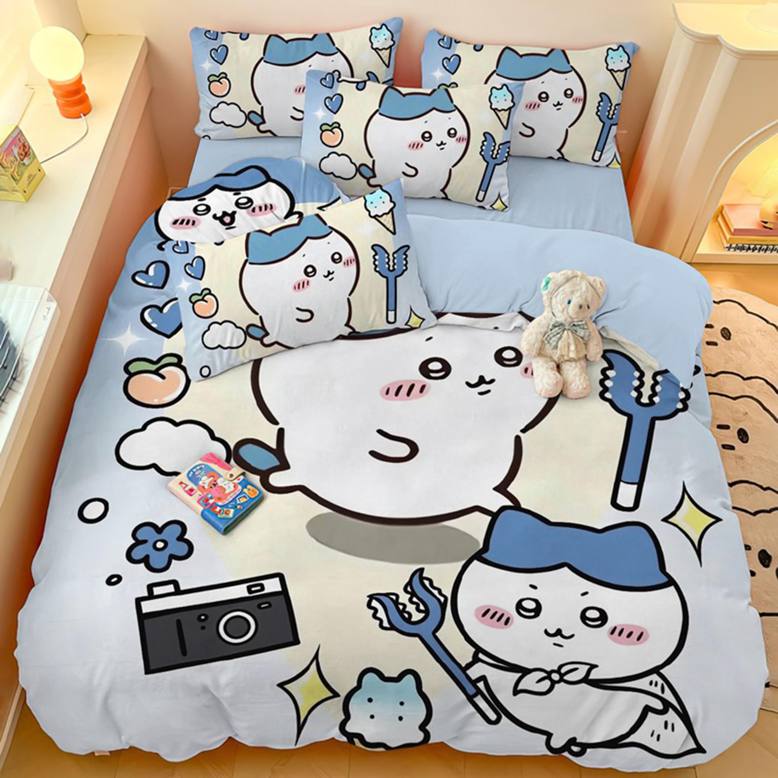 Amazon｜ちいかわ ハチワレ うさぎ 寝具カバーセット 布団カバー