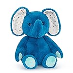 B. toys - Baby Elephant Stuffed Animal - 12-Inch Soft Plush Toy with Machine Washable Blue Fabric - Cuddly Companion with Patterned Ears for Bedtime, Playtime & Travel - Safe for Infants & Toddlers