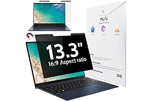 Magnetic Privacy Laptop Screen Filter, 13.3 inch Anti-Glare Blue Light Protector