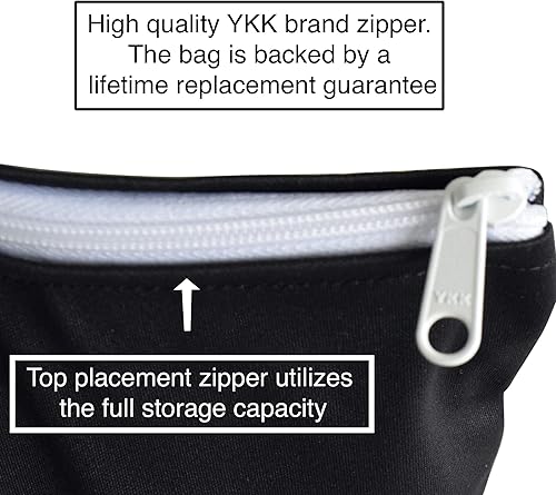 Miniatura 9 de MOM & BAB Bolsa húmeda para pañales de tela para bebés, bolsa seca húmeda para piezas de extractor de leche, Negro- gris, Bolsas húmedas