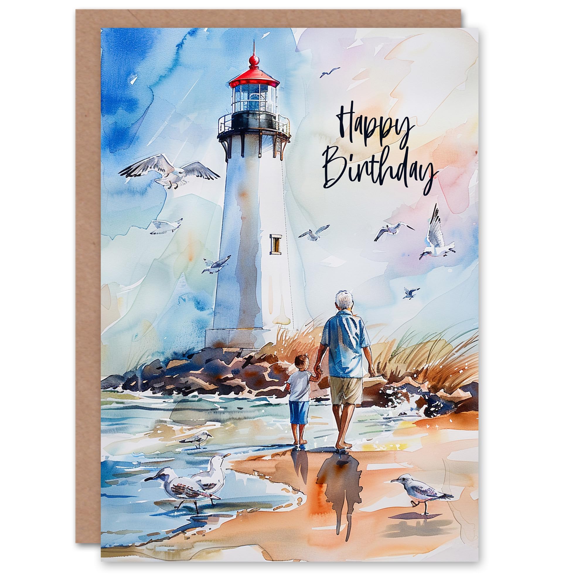 Artery8 - Men's Greeting Card - Birthday Card - Blue