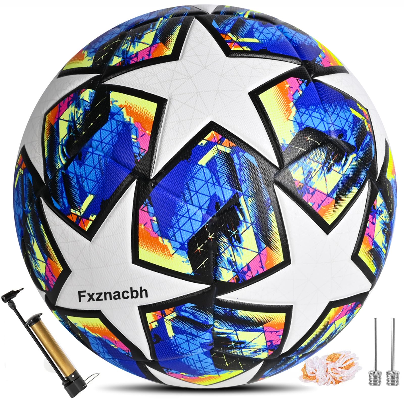 Fxznacbh Fussball Em Fussball 2024 Ball Fußball Fans Artikel Fussball-Liebhaber Geburtstag Geschenk Regelmäßige Nr. 5 Ball Football mit Pumpe