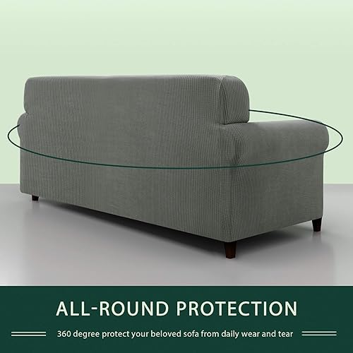 Miniatura 8 de CHUN YI Funda para sofá biplaza y fundas para sofá en forma de L gris paloma diván izquierdo