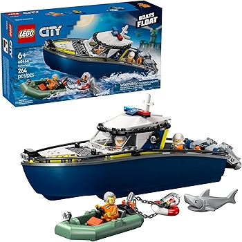 LEGO City Police Boat Chase Building Toy for Kids
