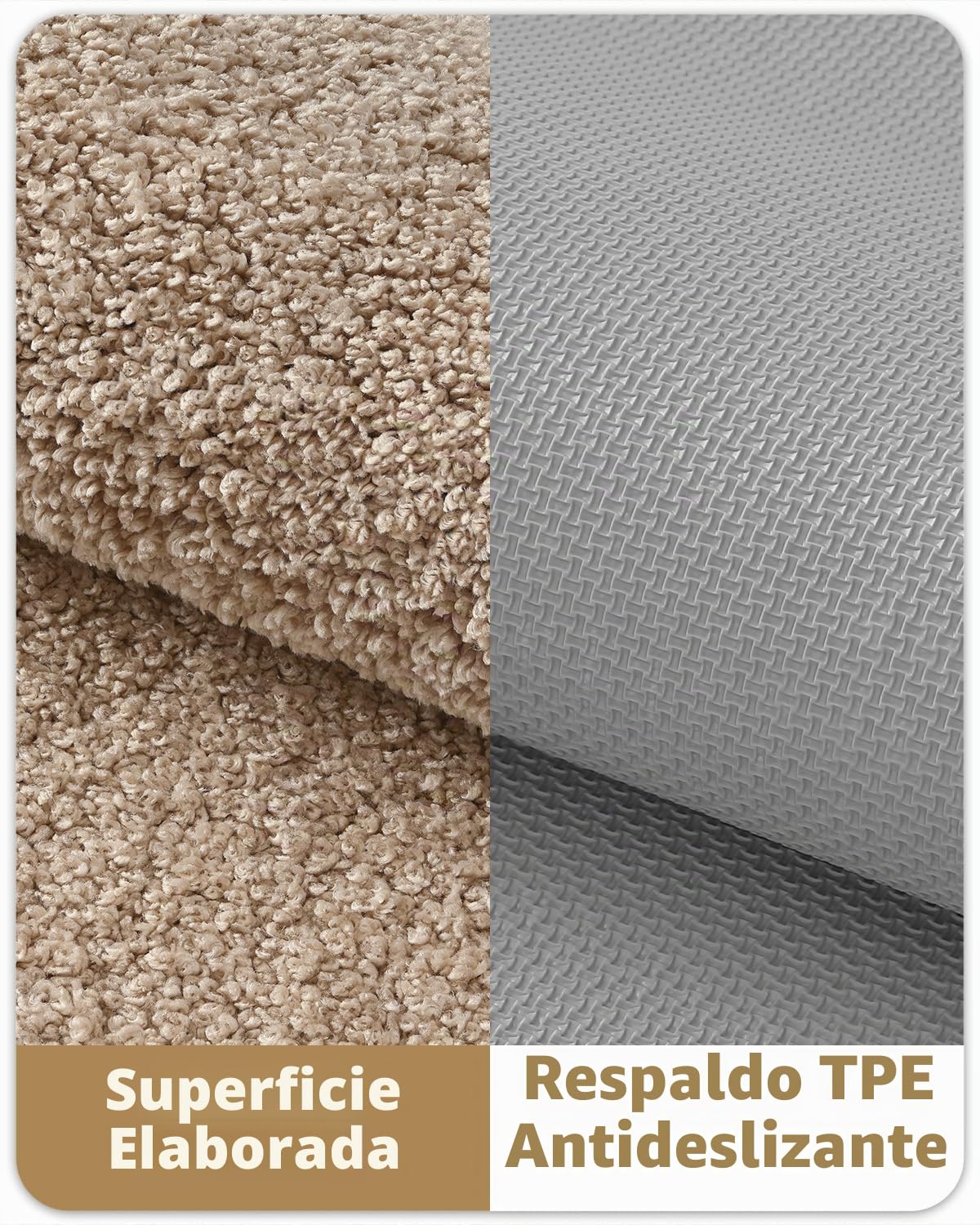 Color&Geometry Beige Alfombra Baño 61x110 cm, Alfombrilla Baño Antideslizante, Alfombras Ducha Microfibra Suave, Alfombrillas Lavable, Súper Absorbente Alfombrilla Baño para Suelo Baño Ducha Lavabo