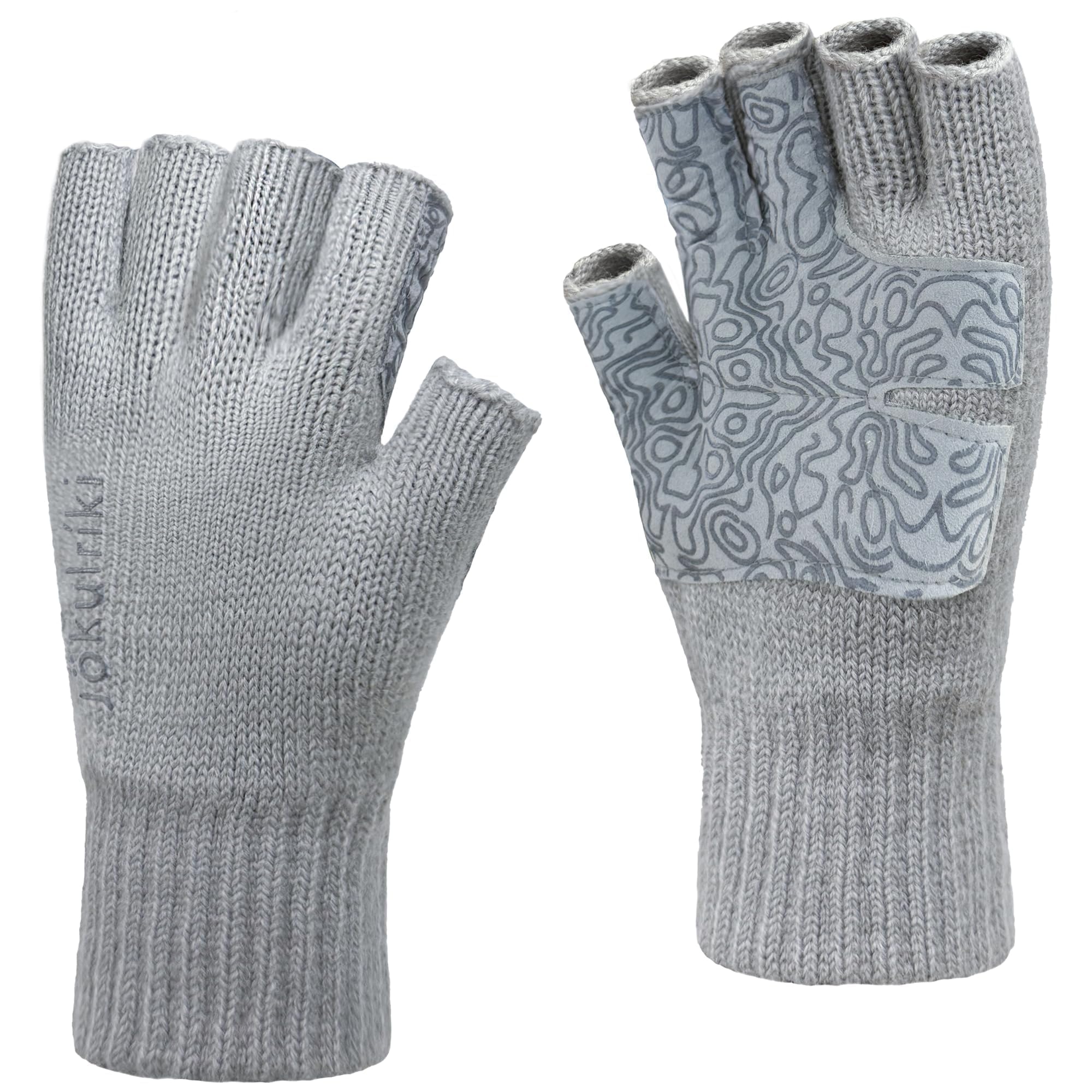 Jökulríki Merino Wool Fingerless Gloves Warm for Men and Women Cold Weather Winter Glove