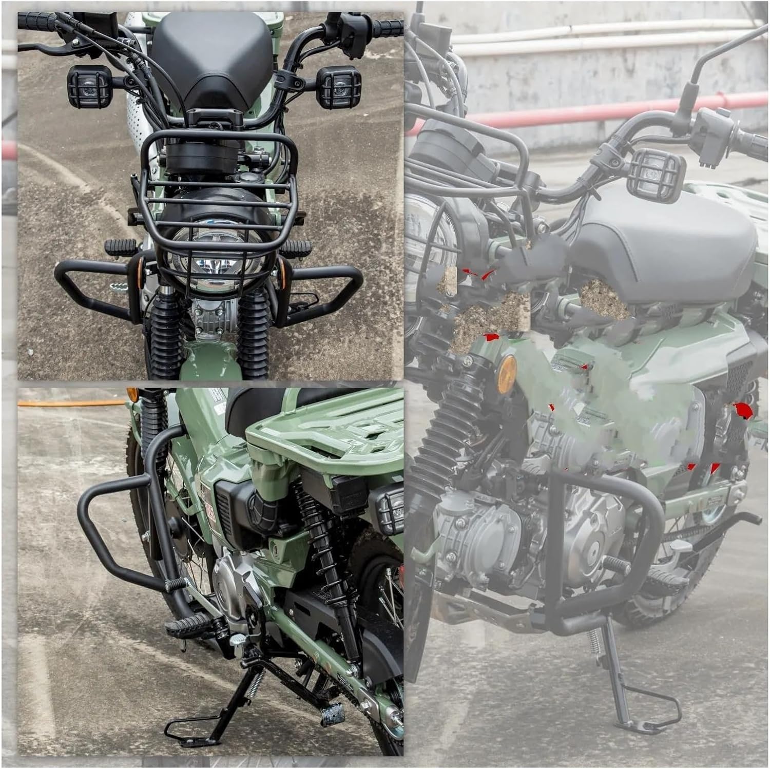 Barre protezione moto Barra di protezione per moto da autostrada per CT125 per Trail125 Trail CT 125 per Hunter Cub 2020-2023