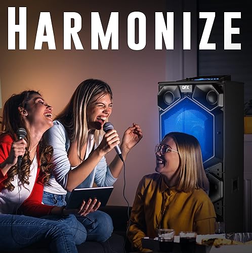 Miniatura 4 de QFX Altavoces Bluetooth grandes profesionales E-1500 | Sistema de altavoces PA portátiles | Woofers duales de 15 pulgadas, tweeter de 1.5 pulgadas y