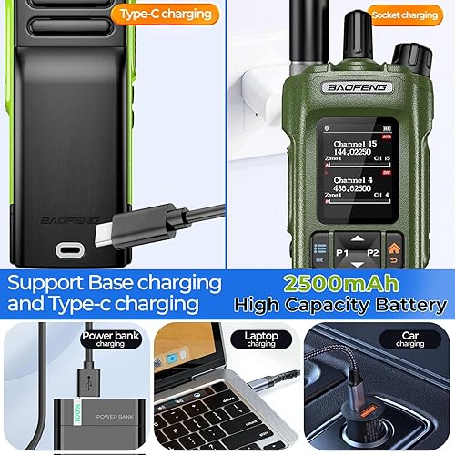 Miniatura 8 de BAOFENG DM32 DM-32UV DMR Radio  Walkie Talkies de largo alcance  Radio digital bidireccional  Radio jamón de alta potencia de 10 W con