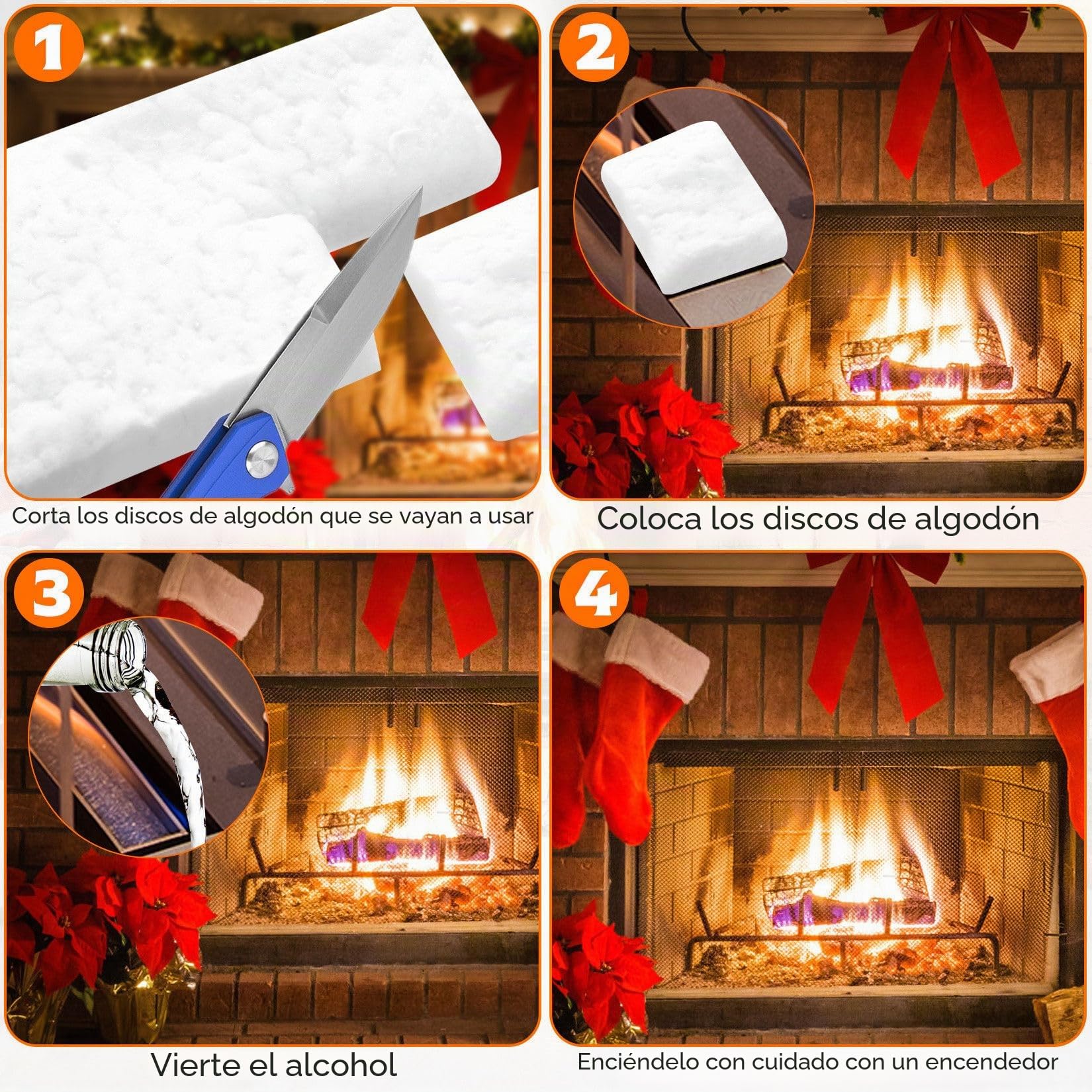 4 Piezas Lana Cerámica para Chimeneas de Bioetanol, Esponja Cerámica Resistente al Calor para Chimeneas de Mesa, Fibra Cerámica para Chimeneas Interiores de Gel Etanol (300x100x25mm)
