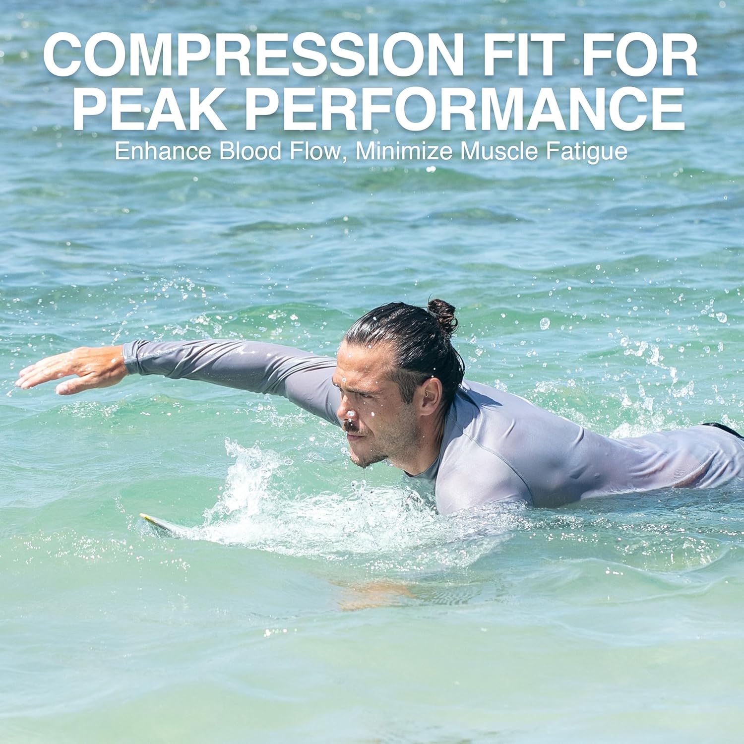 Kanu Surf Platinum Rashguard UPF 50+ Sun Protection Long Sleeve Swim Shirts for Men-Premium Rash Guard for Men - Image 3