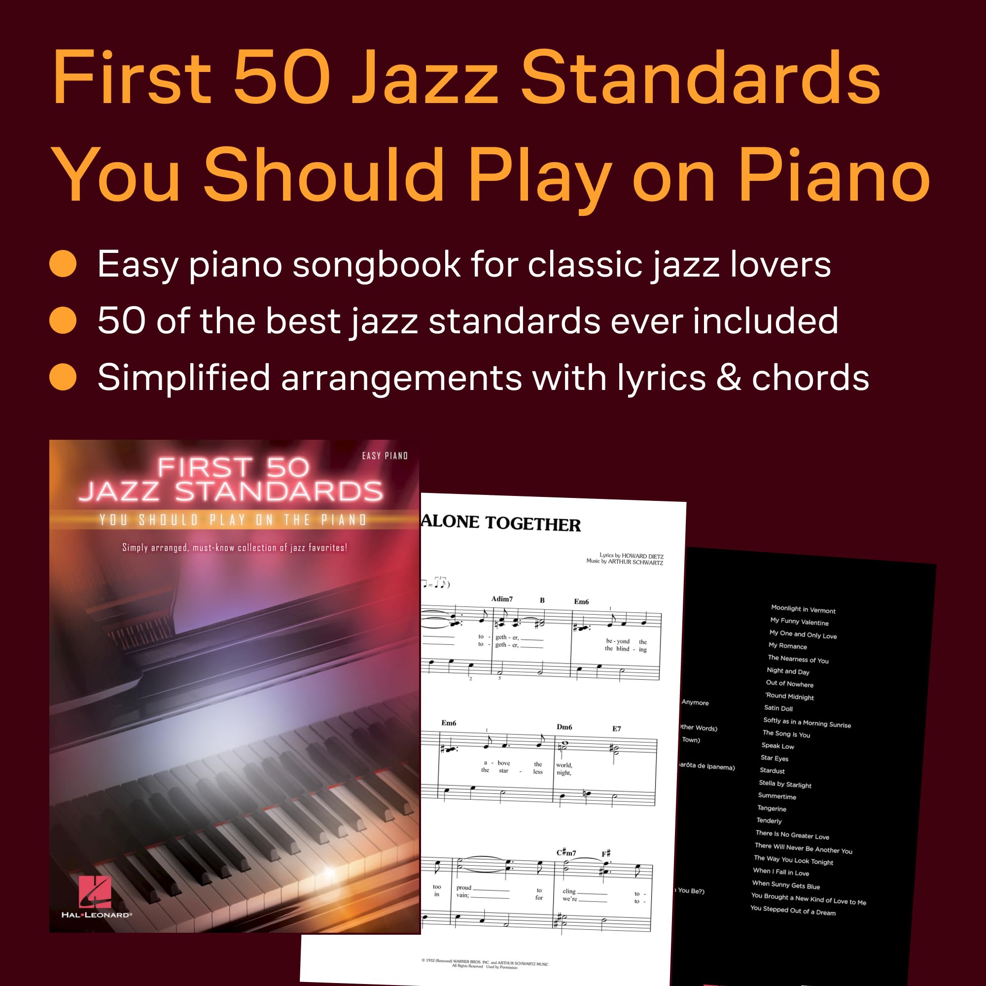 First 50 jazz standards you should play on the piano - easy piano