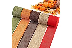 5 Colorful Burlap Ribbon Wreath for Thanksgiving and Fall