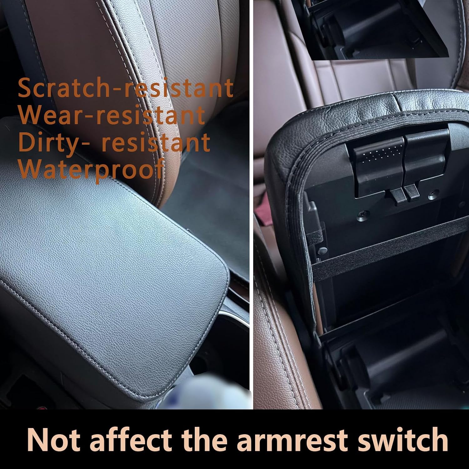 for 2026 2024 2025 Subaru Outback Legacy Center Console Cover Leather Middle Console Armrest Lid Protector 2023-2020,for Subaru Outback Legacy Accessories 2026 2025 2024(Black Stitches)