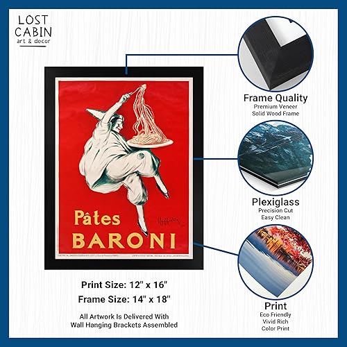 Miniatura 2 de Lost Cabin Pates Baroni de Leonetto Cappiello  Impresión en marco biselado negro  Reproducción de pintura de obras de arte finas  Regalo de póster