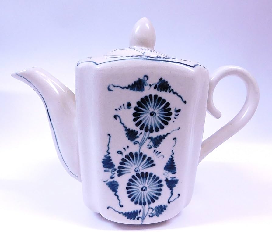 Amazon | ベトナム雑貨 バッチャン焼き 茶器 青菊柄 急須 ポット