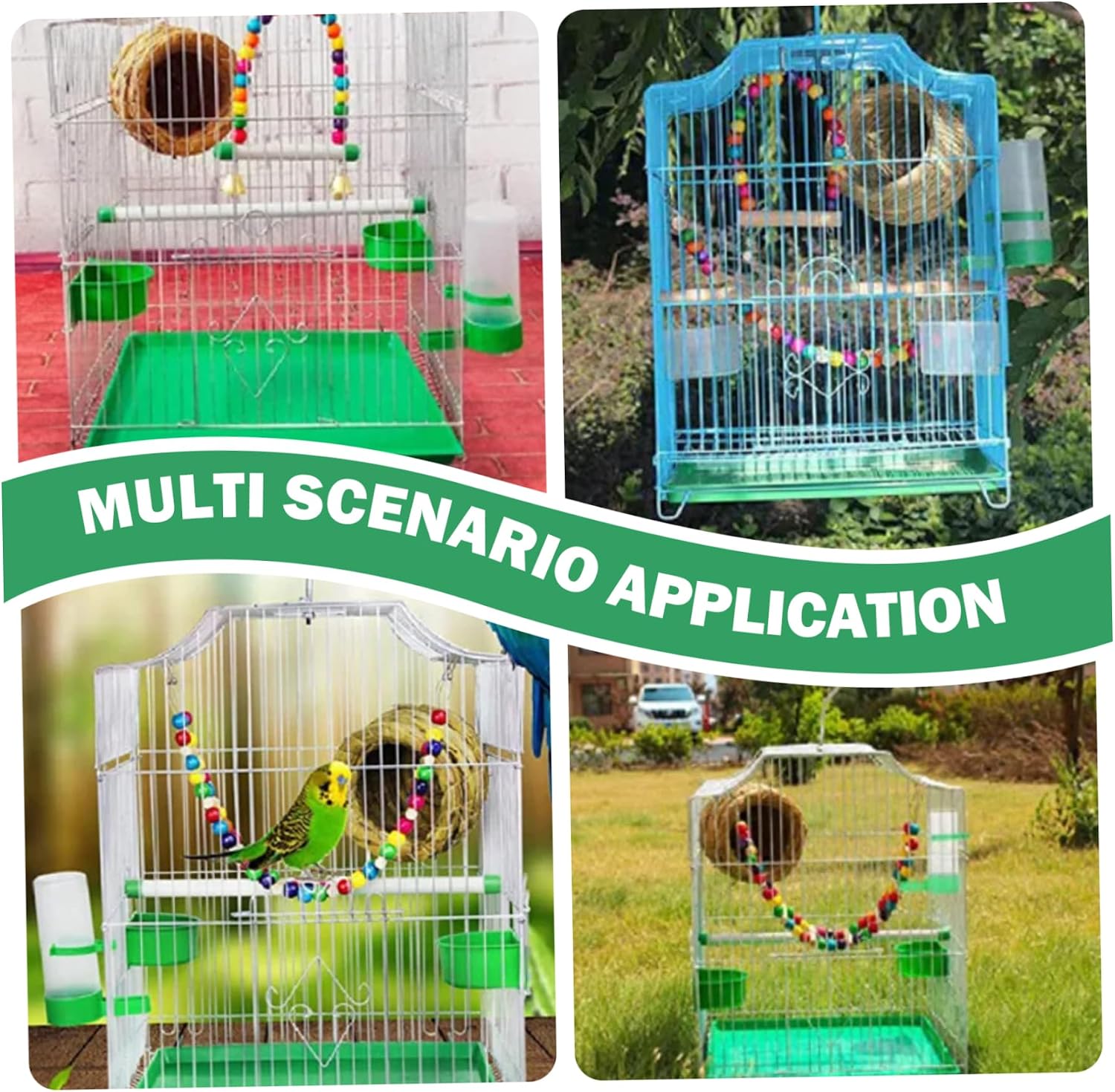 Feeders 20Pcs Bird Water Dispenser, Large Capacity Automatic Bird Water Feeder, Multifunctional Plastic Cage Accessory Drinker Bottle for Parakeet Lovebirds Canary image 2