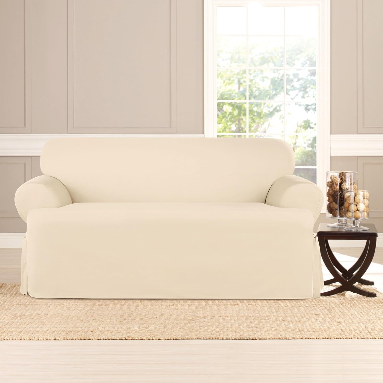 SureFit Heavyweight Cotton Duck TCushion Loveseat