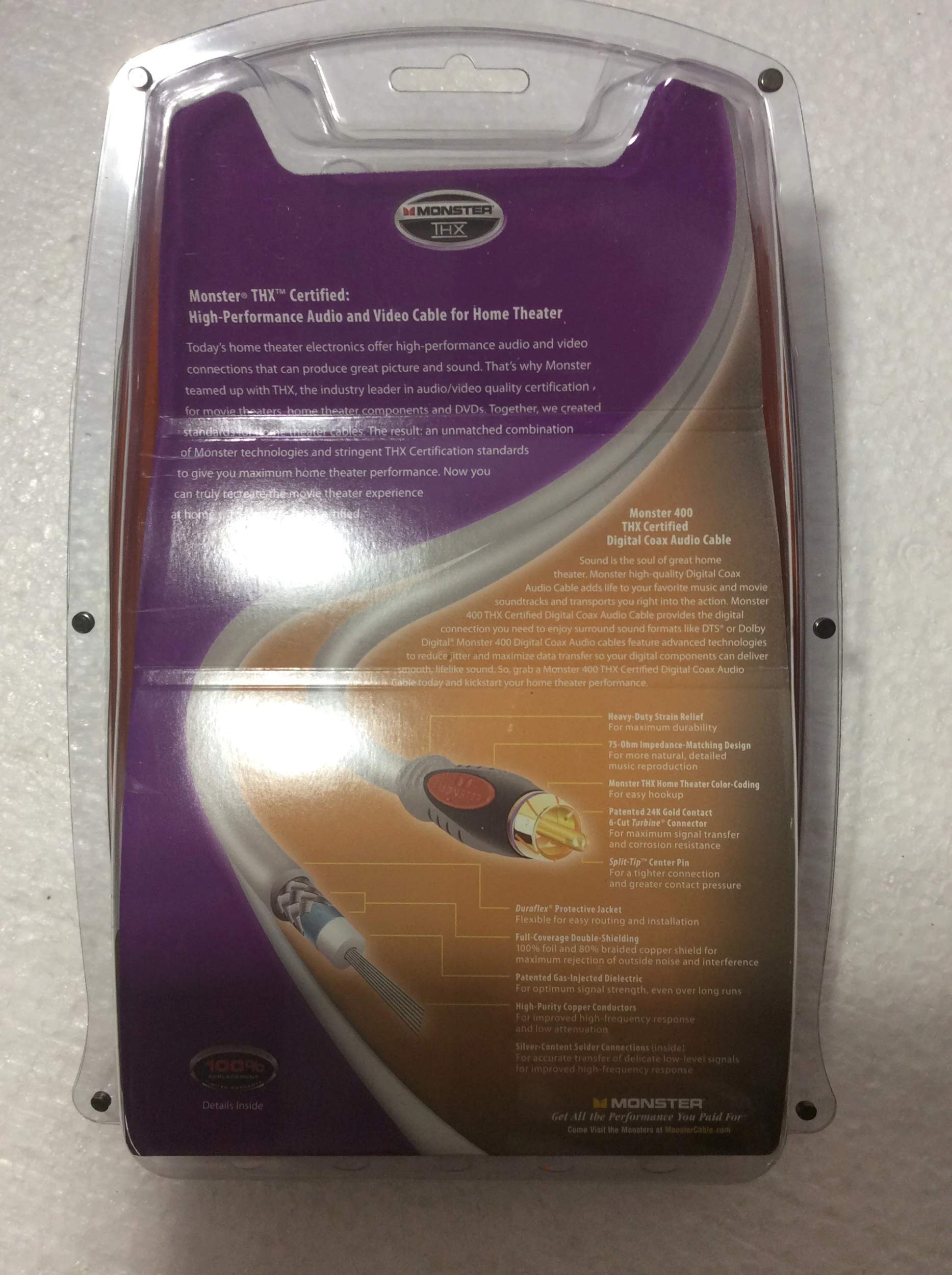 Monster Digital Coax Cable THX 400 4 Ft