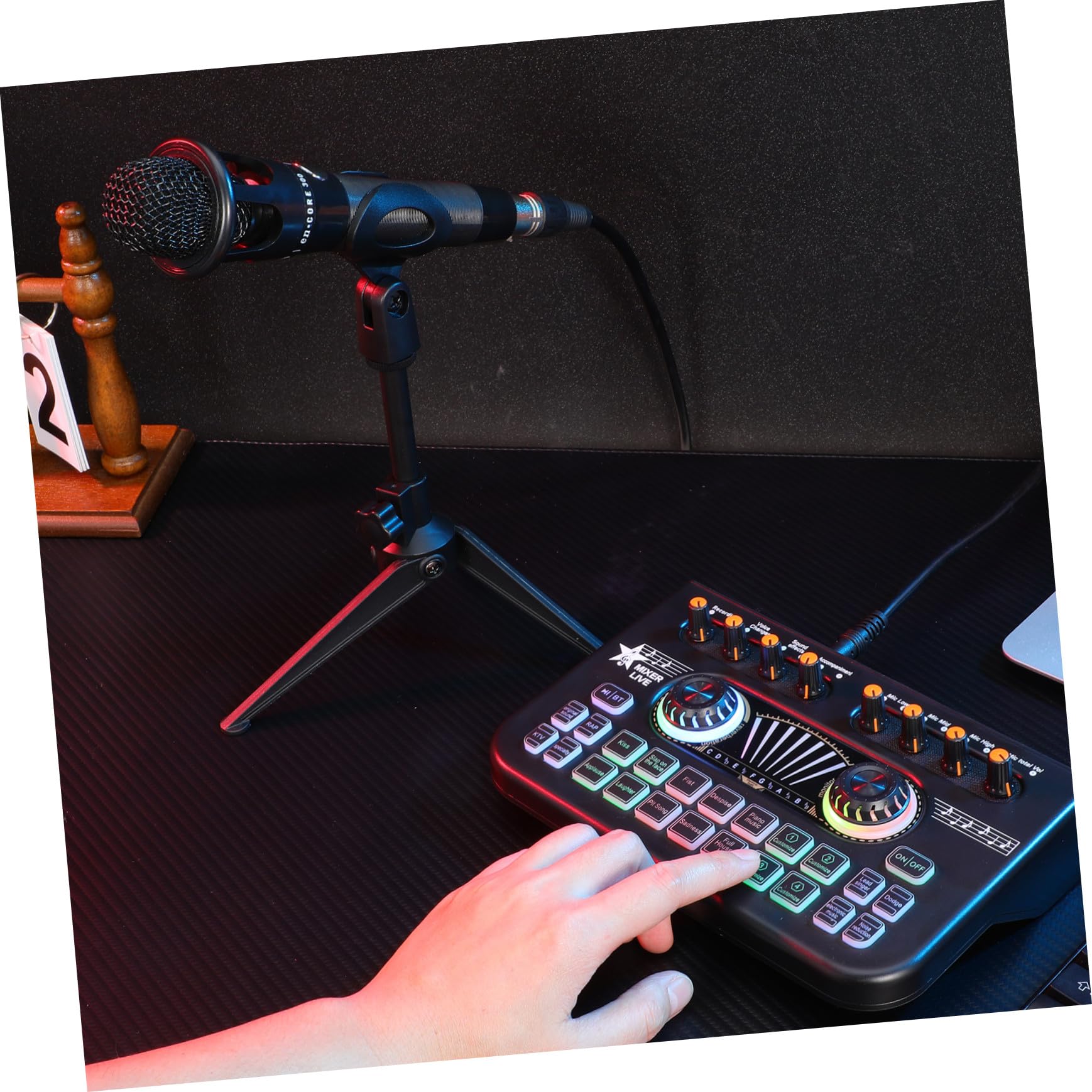 Cabilock Professionelles Podcast Mikrofon Bundle mit E300 Doppelmikrofon und X3 Soundkarte Multifunktionales Dj Equipment aus Metall und Kunststoff für Live Streaming und Podcasting