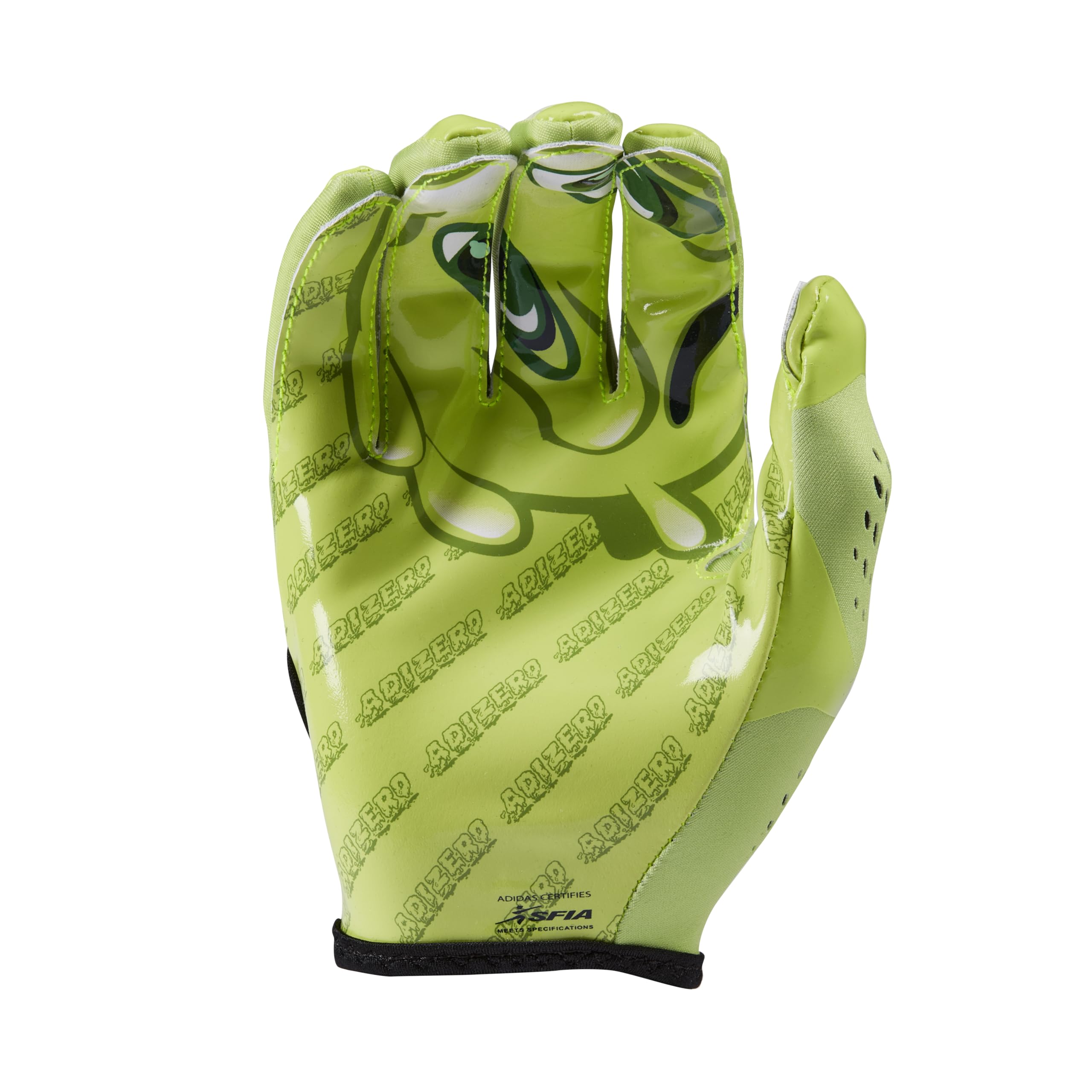 adidas Adizero 12 Big Mood Slime - Guantes de fútbol para adultos, color lima, talla L