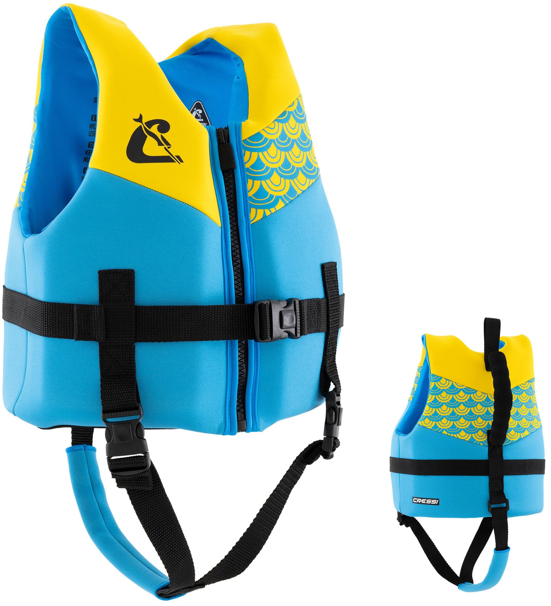 CRESSI Froggy Swim Vest - Giubbotto da Nuoto in Neoprene per Bambini, dotato di Doppia Impugnatura - Ottimo Aiuto al Galleggiamento e all’Equilibrio in Acqua del Bambino