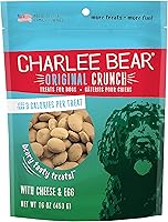 Vista 10 de Charlee Bear - Premios Original Crunch naturales para perro, hecho en los Estados Unidos, golosinas bajas en calorías para entrenar o premiar.