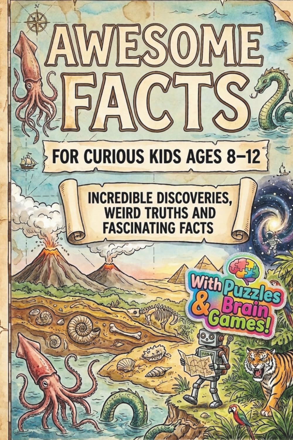 Awesome Facts for Curious Kids Ages 8-12: Incredible Discoveries, Weird Truths and Fascinating Facts (+ Riddles & Brain Games!) | COLOR PRINT