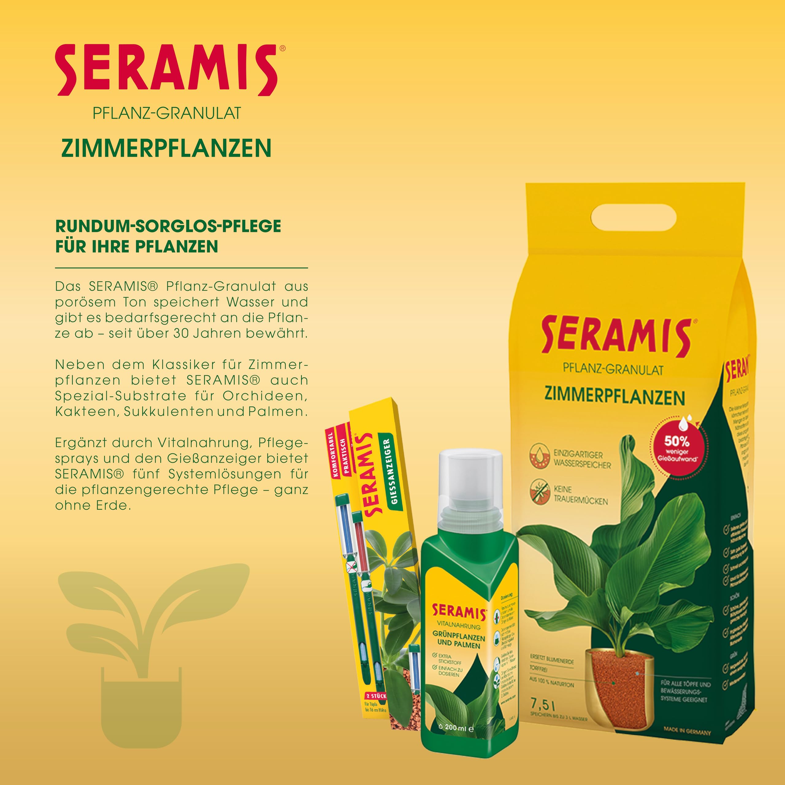 Seramis Pflanz-Granulat 25L Tongranulat fr Zimmerpflanzen