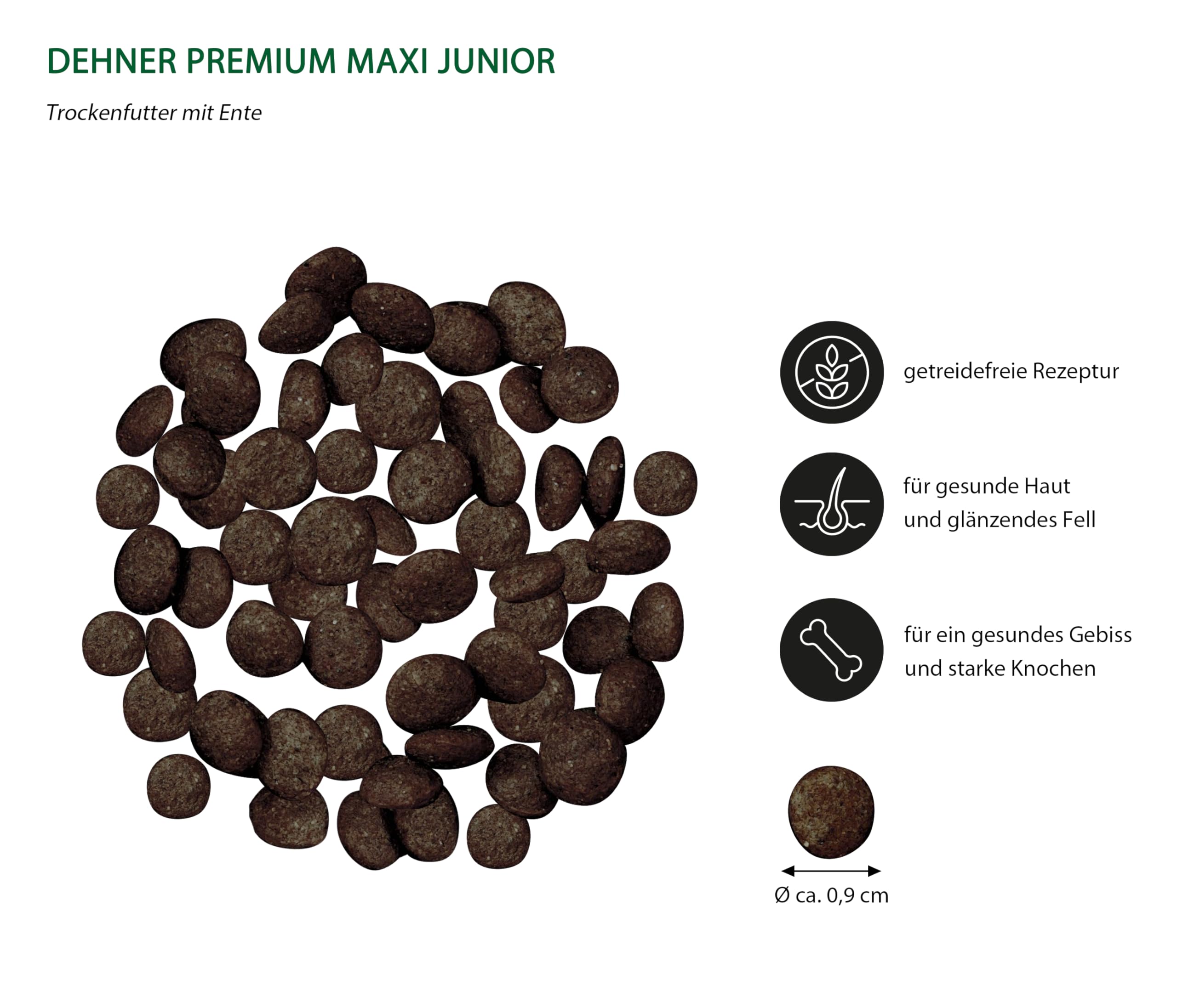 Dehner Premium Perros trockenfutter máxima de Junior | Sin cereales, con patatas, para cachorros y perros jóvenes de razas grandes