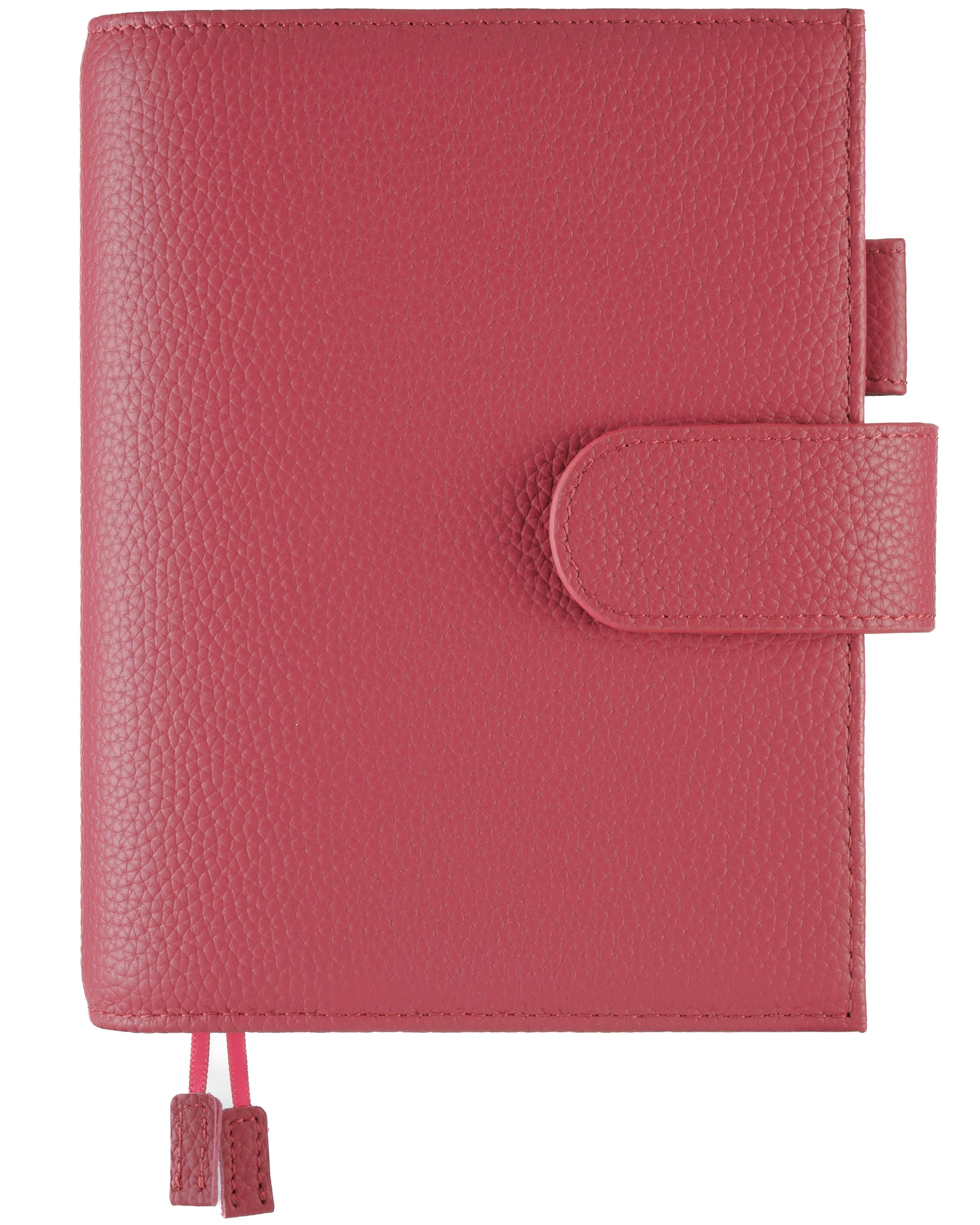 Ox Knight Genuine Leather Cover for A6 Notebooks, Fits Hobonichi Techo Original,Midori MD Planners, Leuchtturm1917 and Stalogy with Pen Loop, Card Slots, Side Pockets, Back Pocket and Bookmarks (Red)