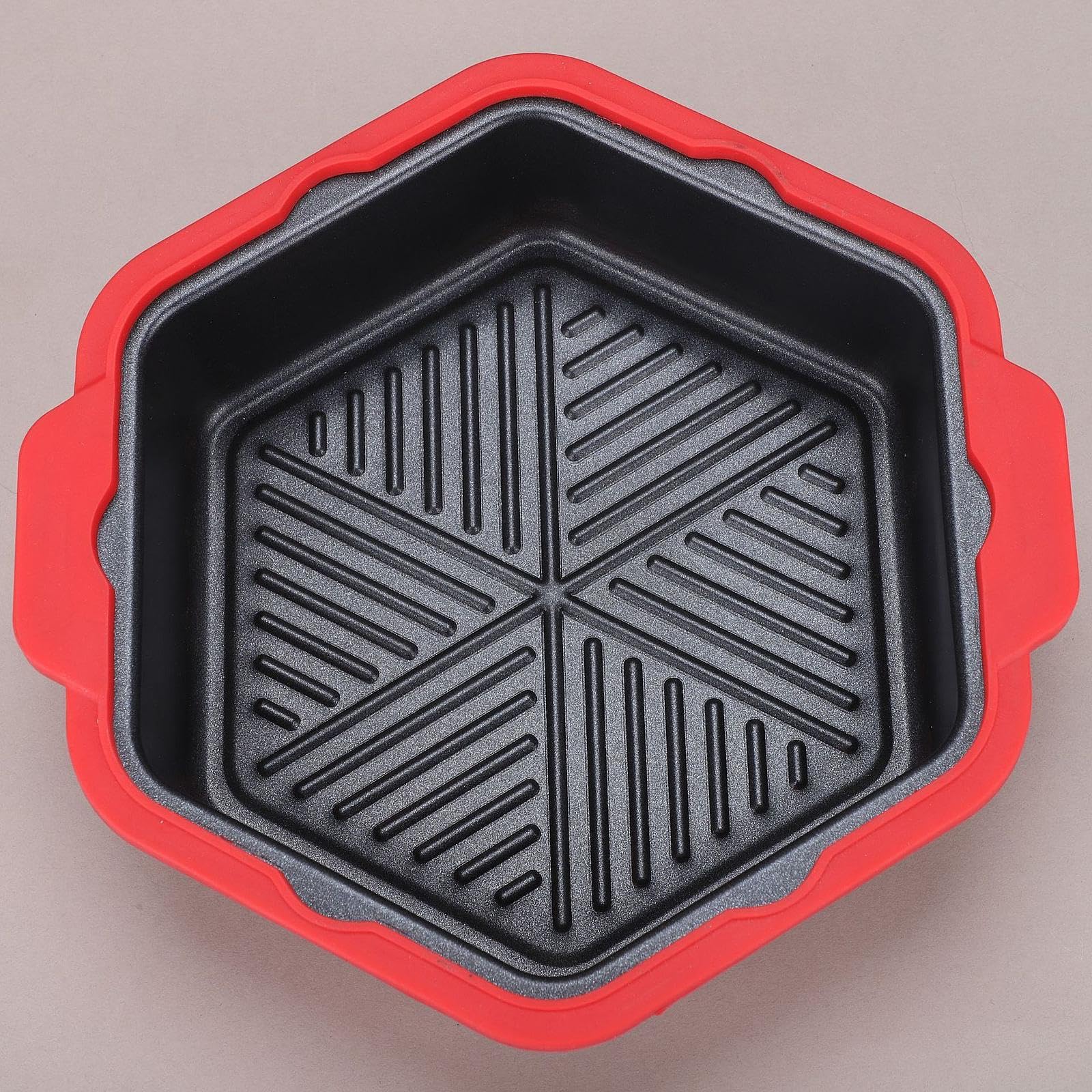 F Fityle Forno a microonde, tostapane, tostapane, tostapane, pentole da cucina, grill antiaderente per waffle, dessert, pizze, hotel, Rosso