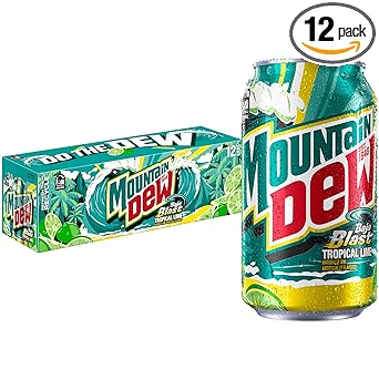 Mountain Dew Baja Blast Cans, 12 oz Cans, 12 Count