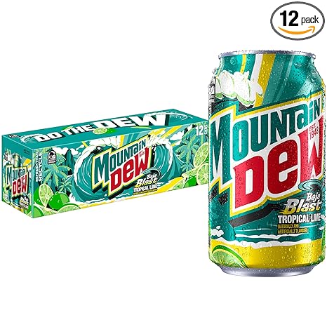 Mountain Dew Baja Blast Cans, 12 oz Cans, 12 Count