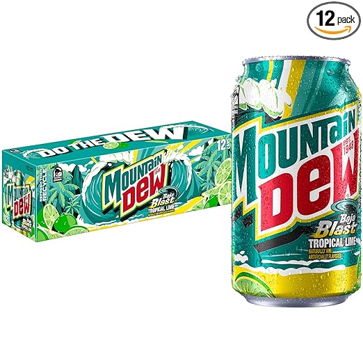 Mountain Dew Baja Blast Cans, 12 oz Cans, 12 Count