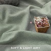 Vista 78 de Orange Linen Curtains 72 Inch Length for Living Room 2 Panels Set Back Tab Loop Pocket Semi Sheer Copper Brown Burnt Orange Curtains for Bedroom