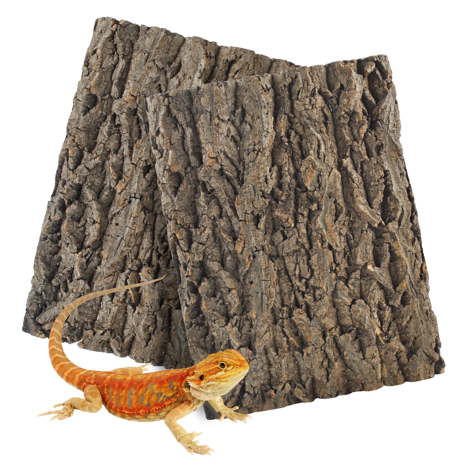 MUYG 2PCS Reptile Cork Bark Background - habitat decor | Mubboo