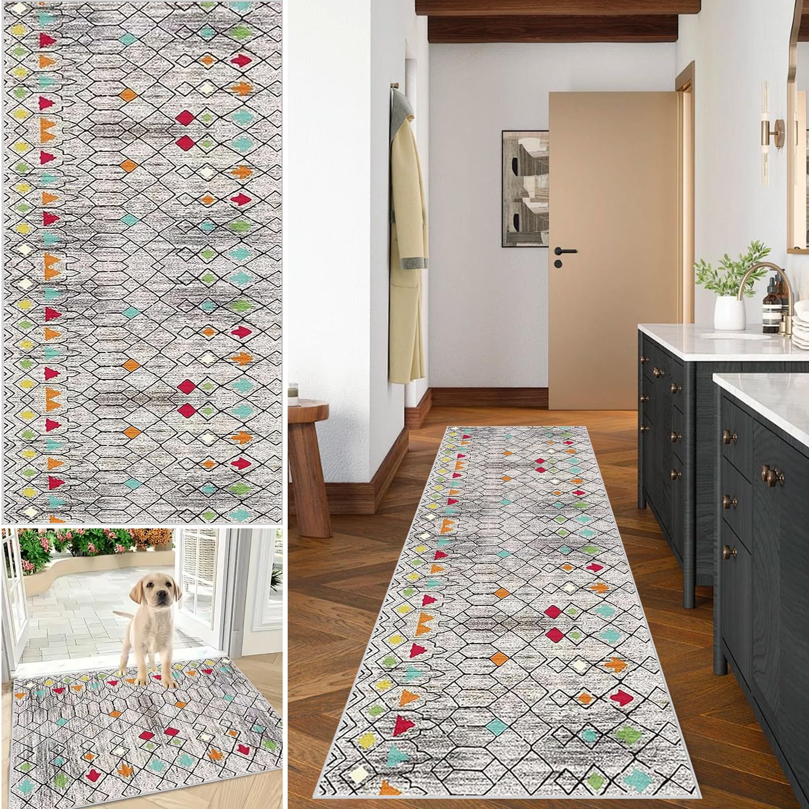 Tapis de couloir 40 x 60 cm absorbant avec dossier antidérapant