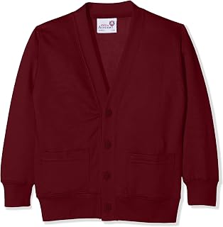 Amazon.co.uk: Burgundy School Cardigan