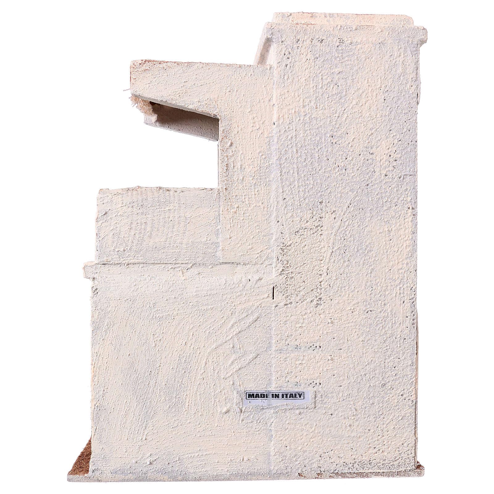 Holyart Ambientazioni, botteghe, case, pozzi: Casetta con veranda stile palestinese 30x25x15 cm per presepi di 11 cm