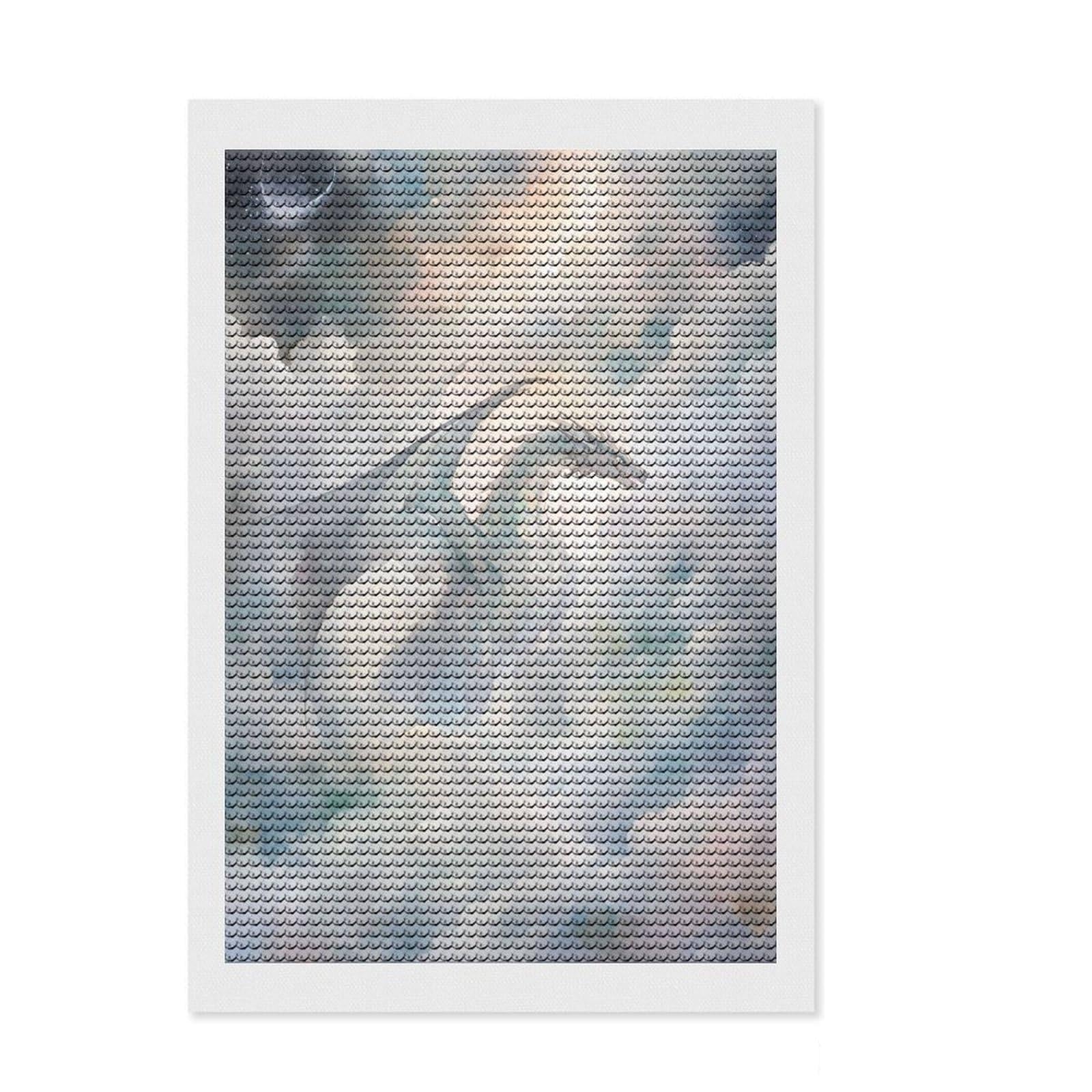 Junmoney Dragon in The Sky Diamond Painting Set 8"x12", Printed Canvas, Finish and Display, Home Wall Decor, Gift Idea, Neat Printed Canvas