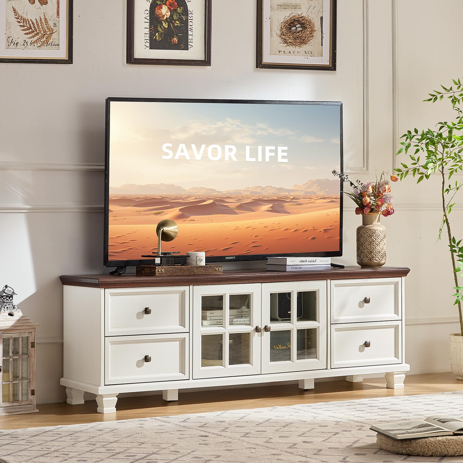 Amazon.com: SAVOR LIFE TV Stands for Living Room, Farmhouse