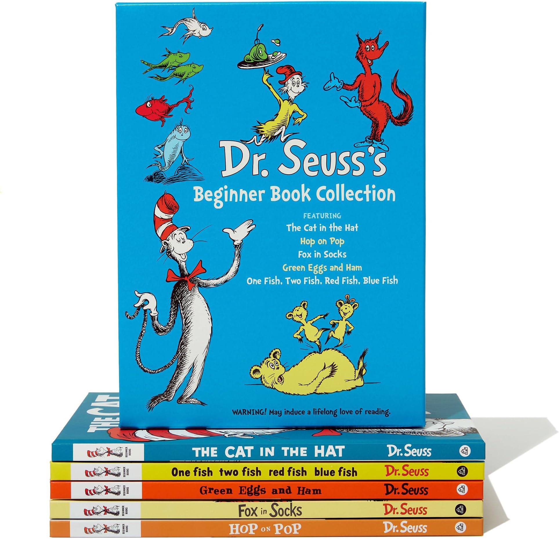 Dr. Seuss's Second Beginner Book Boxed Set Collection:The Cat in the Hat Comes Back; Dr. Seuss's ABC; I Can Read with My Eyes Shut!; Oh, the Thinks You Can Think!; Oh Say Can You Say? - Cover May Vary