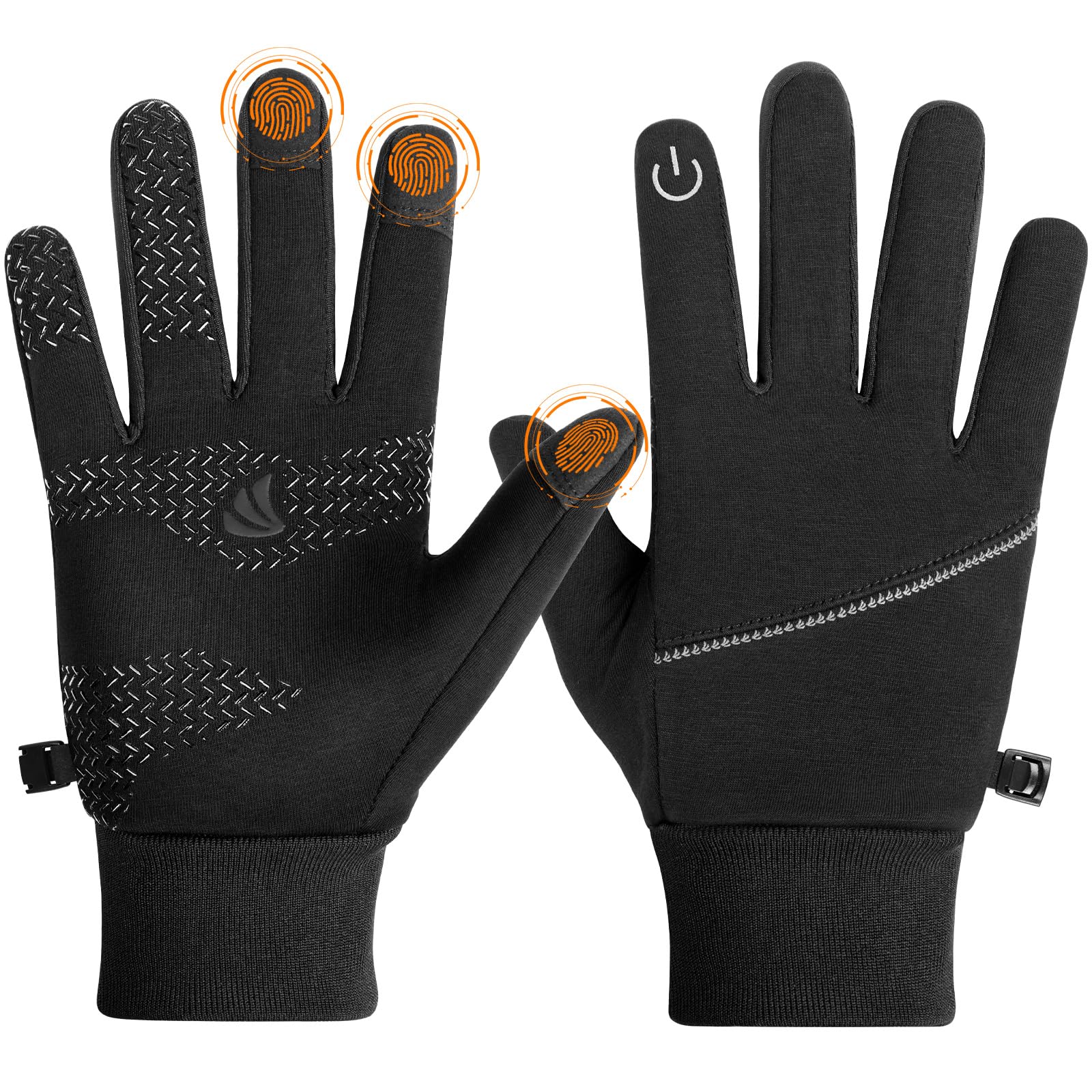 Running Gloves, Thermal Touch Screen Gloves Winter Men Women for Cycling Biking Sports Walking Skiing Liners