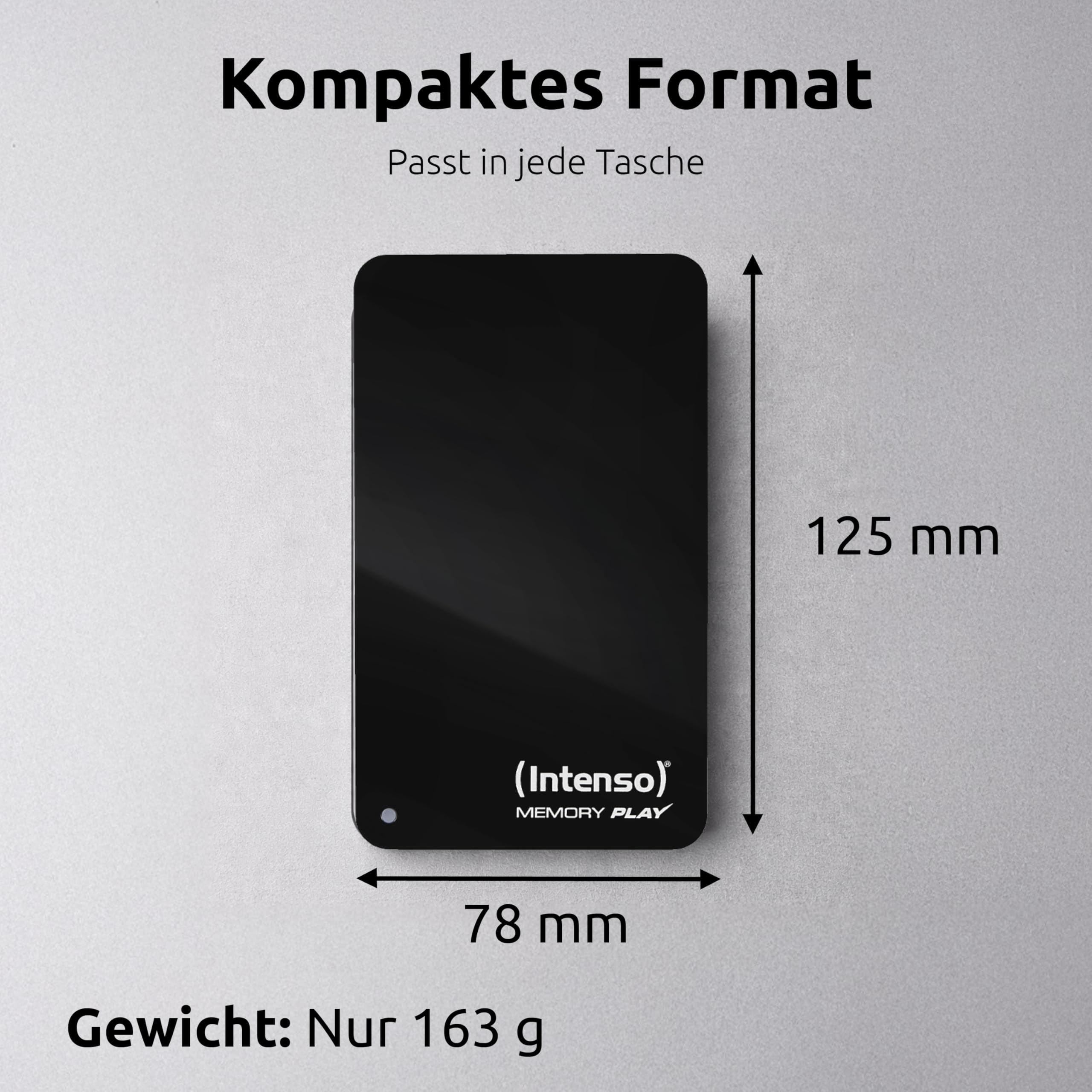 Intenso 1 TB Memory Play - Hard Disk Esterne Portatile, USB 3.2 Nero