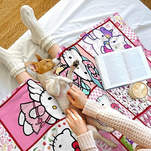 Miniatura 4 de Manta Kawaii para niños y adultos, manta de franela ultra suave y acogedora, manta de felpa suave y cálida para sofá cama de 50 x 40 pulgadas