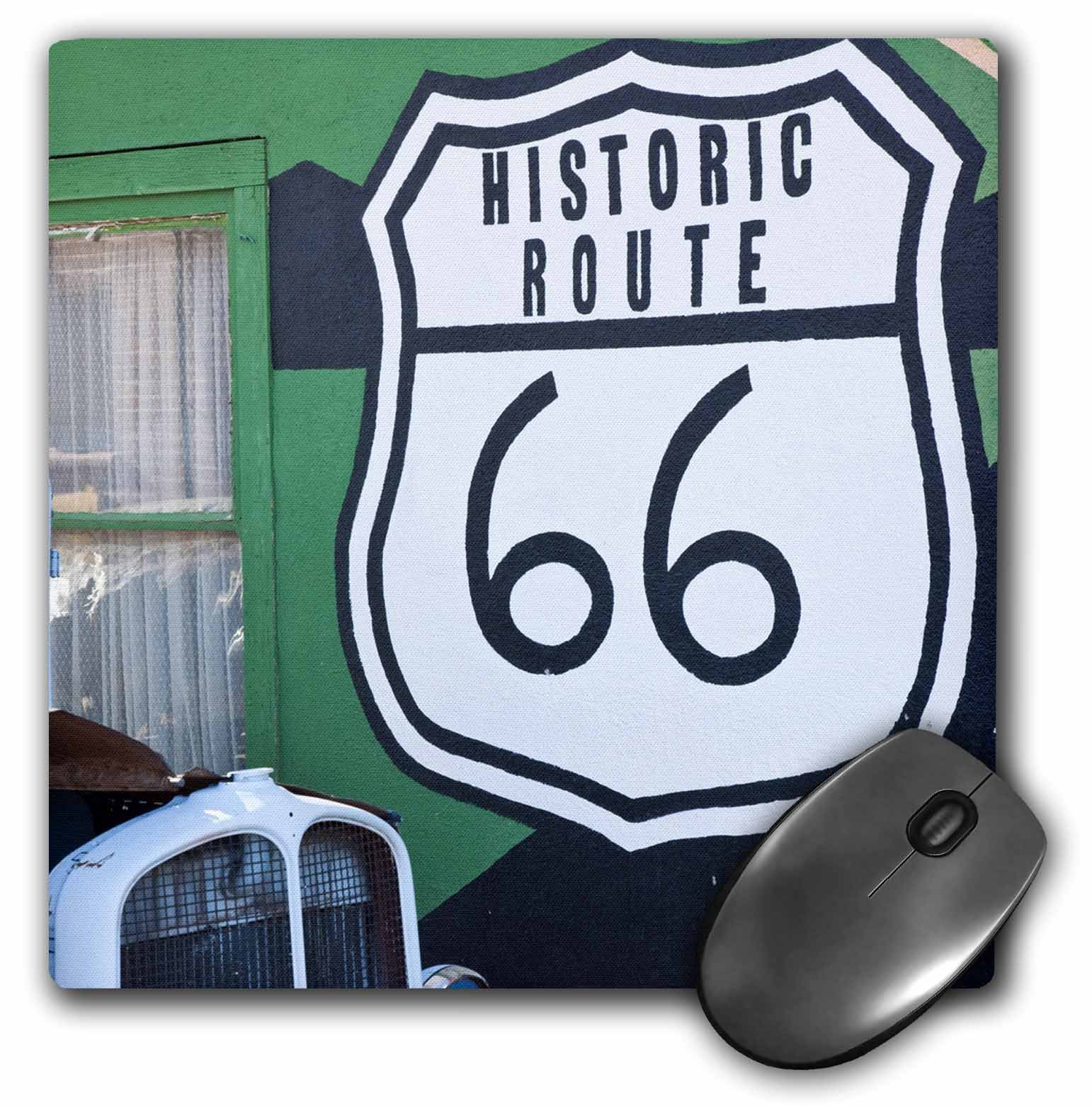 3dRose3dRose LLC 8 x 8 x 0.25 Inches Arizona Seligman Route 66 Sign Walter Bibikow Mouse Pad (mp_88084_1)